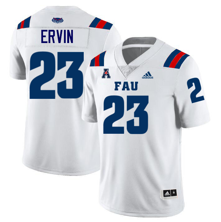 Ethan Ervin FAU Jersey,Florida Atlantic Owls Football Jersey,Uniforms,Gears-White